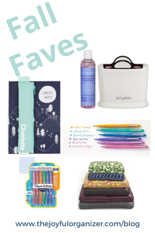 Fall Faves – The Joyful Organizer | SpongeBath