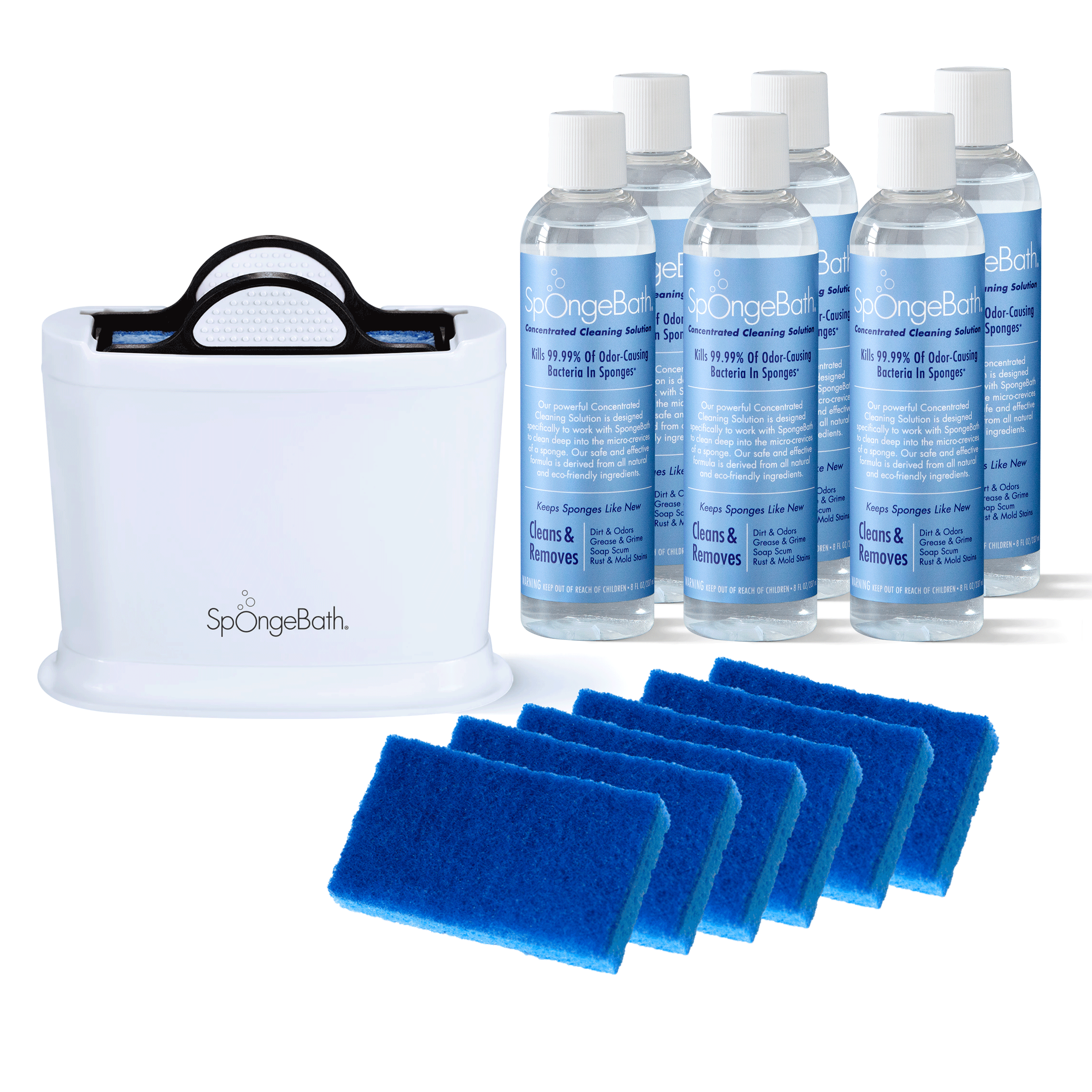 SpongeBath Deep Cleaning Sponge Holder – 1 Year Supply