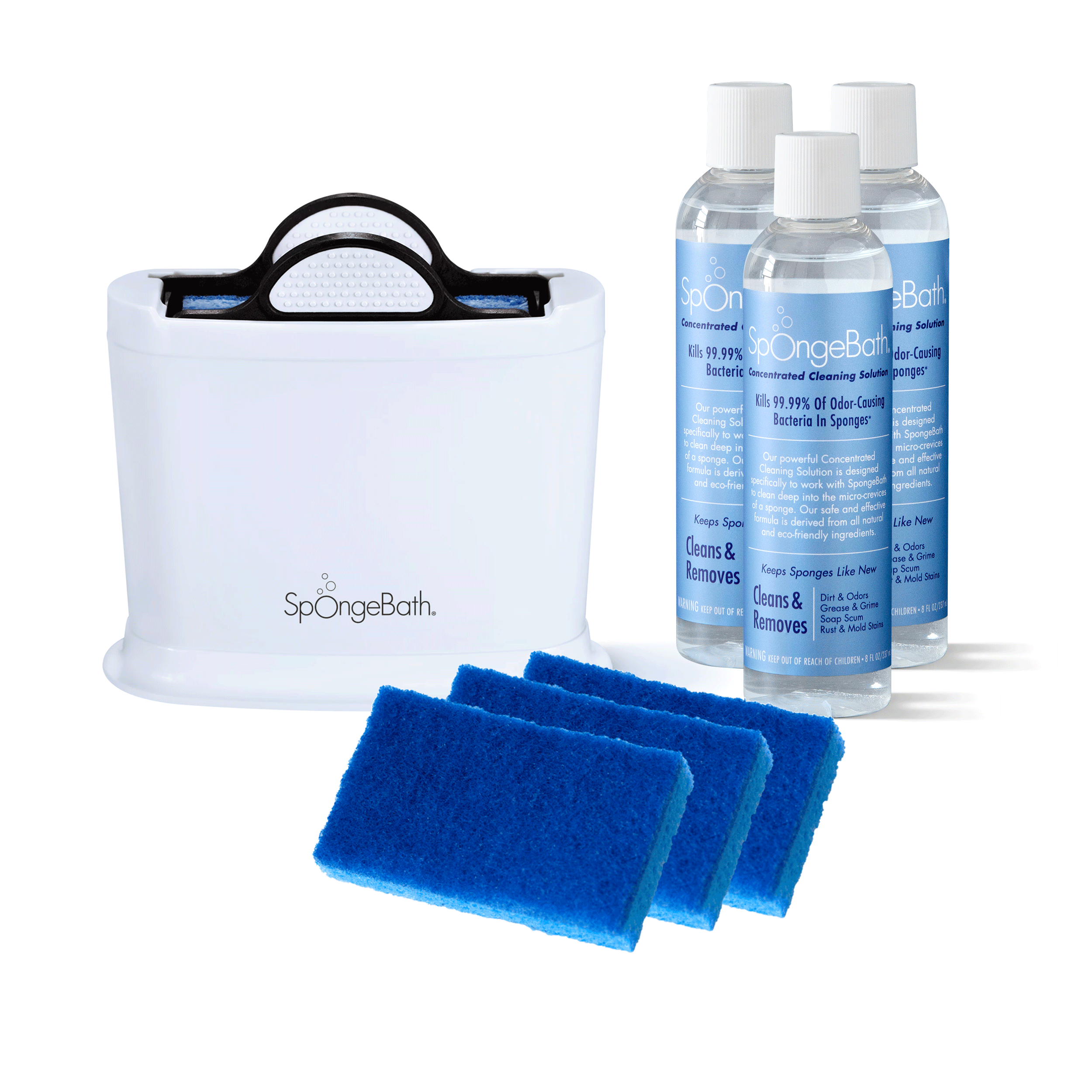 SpongeBath Deep Cleaning Sponge Holder – 6 Month Supply