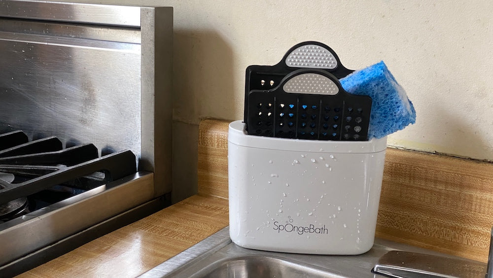 SpongeBath Deep Cleaning Sponge Holder – Starter Kit (2 Month Supply)