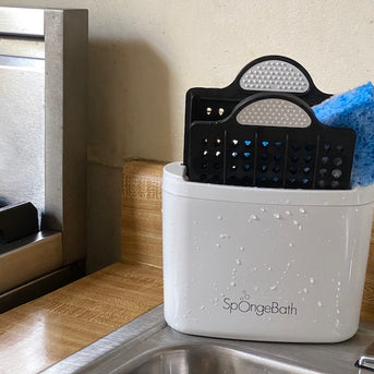 SpongeBath Deep Cleaning Sponge Holder – Starter Kit (2 Month Supply)