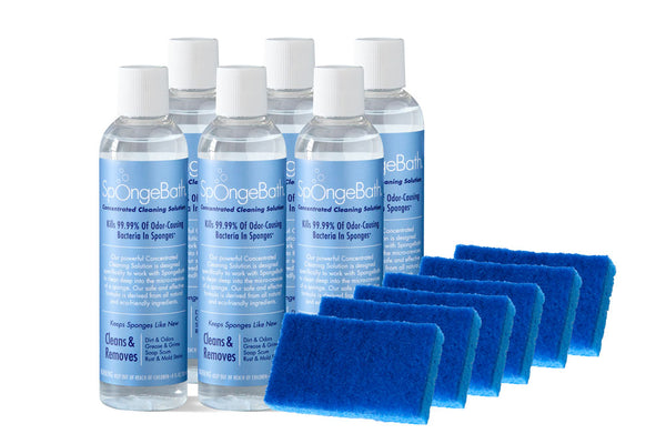 1 Year Supply - SpongeBath Concentrate & Premium Sponges (Save 15%)