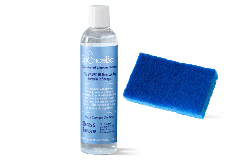 SpongeBath Concentrated Cleaning Solution & Premium Sponge